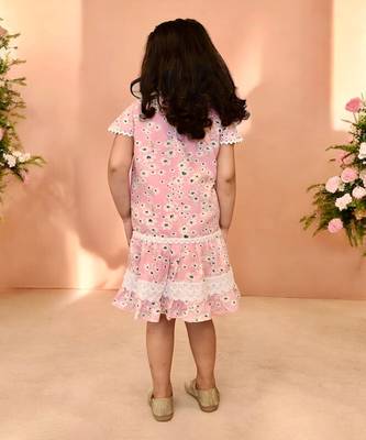 Pink floral printed dress 3