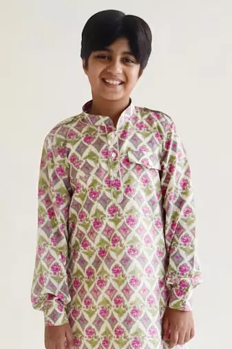 Printed kurta with salwar
