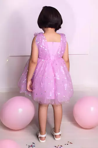 Lilac butterfly frock