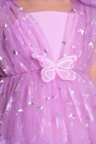 Lilac butterfly frock