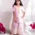 Pink mukesh work kurti with sharara