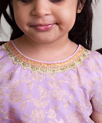 Pink Wedding Lehenga Choli for Kids 4
