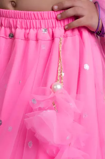 Pink Wedding Lehenga Choli for Kids