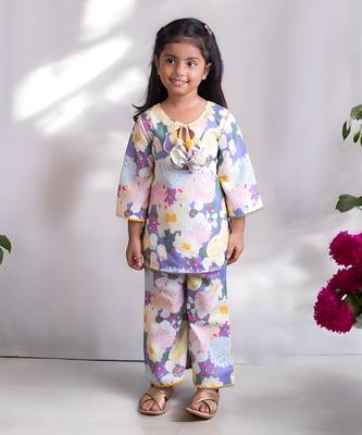 Floral printed kurti with sharara 1