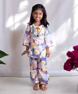 Floral printed kurti with sharara 2