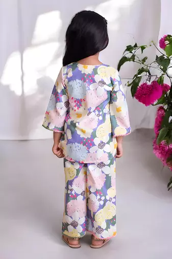 Floral printed kurti with sharara