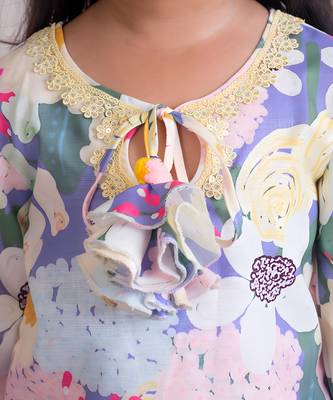 Floral printed kurti with sharara 4