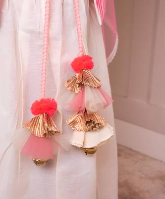 Pink mirror kurti with sharara 3