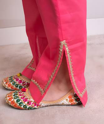 Yellow printed kurti with pant 4