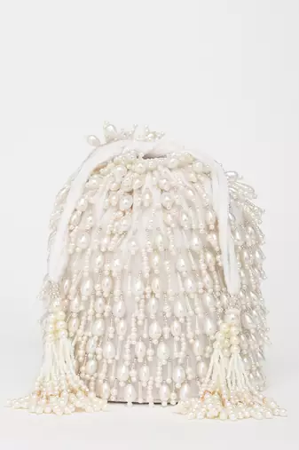 White veda bucket bag