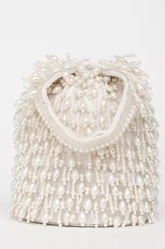 White veda bucket bag
