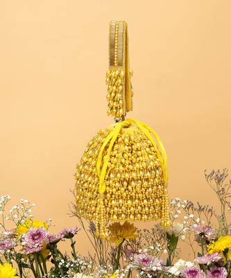 Yellow veda bucket bag 1