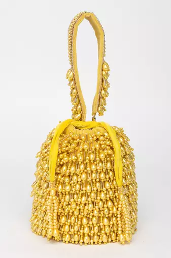 Yellow veda bucket bag
