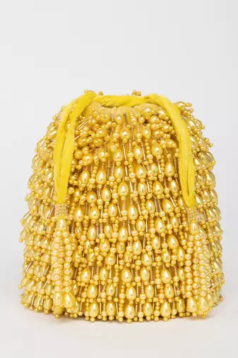 Yellow veda bucket bag