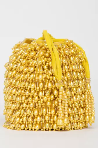 Yellow veda bucket bag