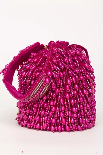 Magenta veda bucket bag
