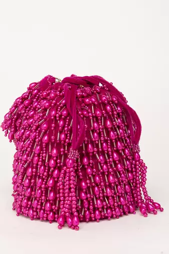 Magenta veda bucket bag