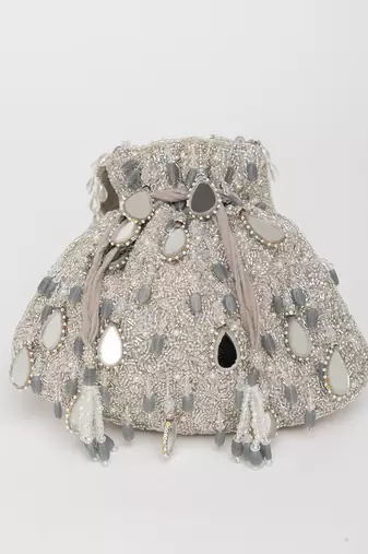 Silver grey zuri potli