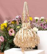 Beige -gold avelia potli