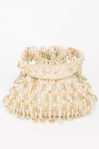Fawn-green avelia potli