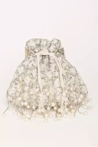 Silver grey anmol potli