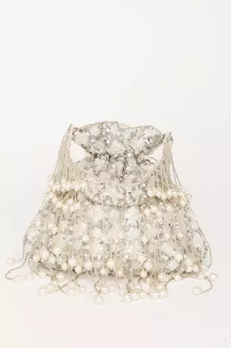 Silver grey anmol potli