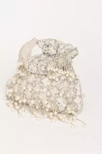 Silver grey anmol potli