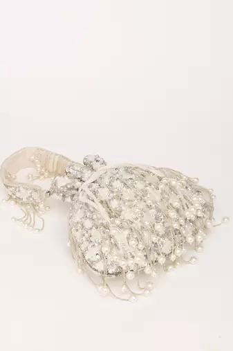 Silver grey anmol potli