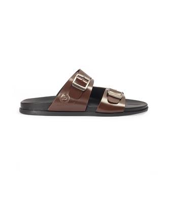Brown leather magnus sandals 3