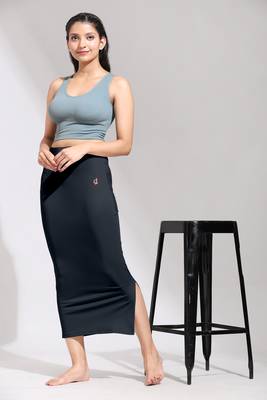 Trendmalls Grey Nylon Soft Petticoat Skirts for Women Saree Shape Wear  3