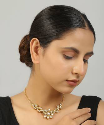 Floral  kundan necklace 1