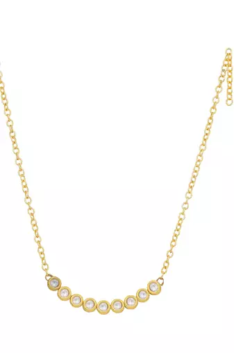 Sleek kundan necklace
