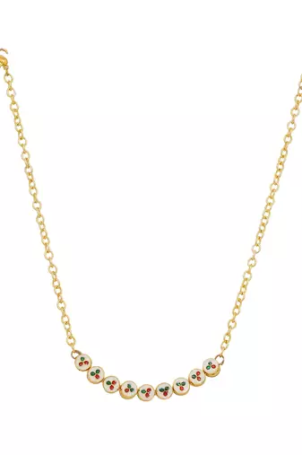 Sleek kundan necklace