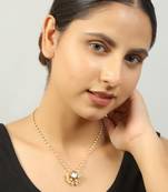 Kundan drop necklace