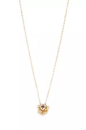 Kundan drop necklace