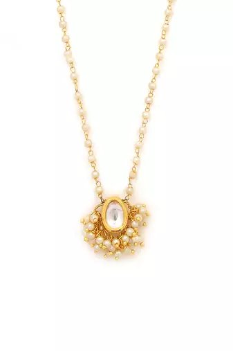 Kundan drop necklace & earrings set