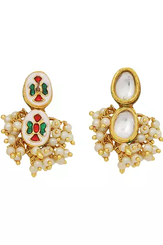 Kundan drop necklace & earrings set