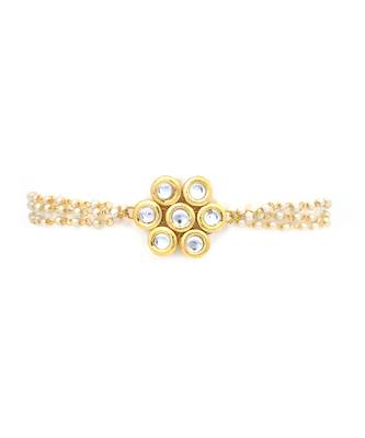 Sleek floral shaped kundan inspired choker 4