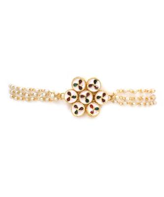 Sleek floral shaped kundan inspired choker 5
