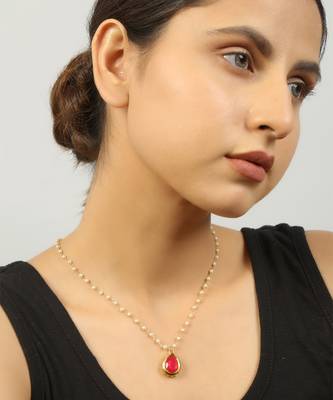Ruby tear drop kundan pearl neckpiece 2