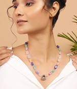 Multicolored kundan polki necklace