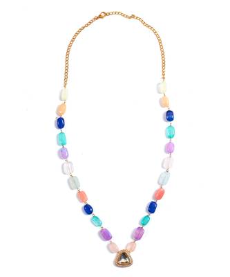Multicolored kundan polki necklace 5