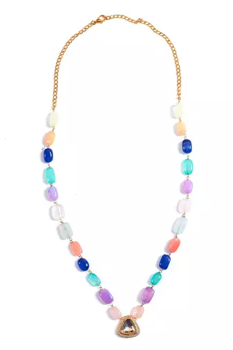 Multicolored kundan polki necklace