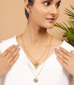 Layered kundan polki necklace set