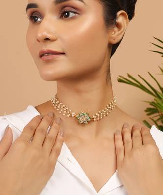 Floral kundan choker 1