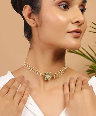 Floral kundan choker 2