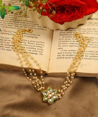 Floral kundan choker 4