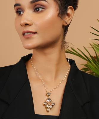Uncut kundan polki pearl necklace 1