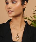 Uncut kundan polki pearl necklace