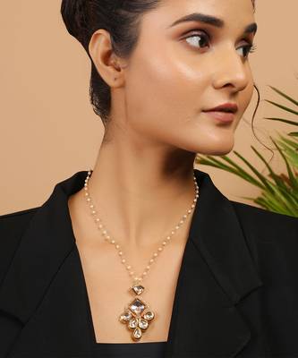 Uncut kundan polki pearl necklace 2